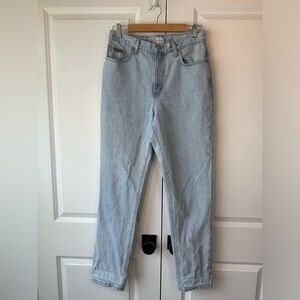 Vintage Calvin Klein Light Wash USA Made High Rise Straight Leg Jean (Sz 30)